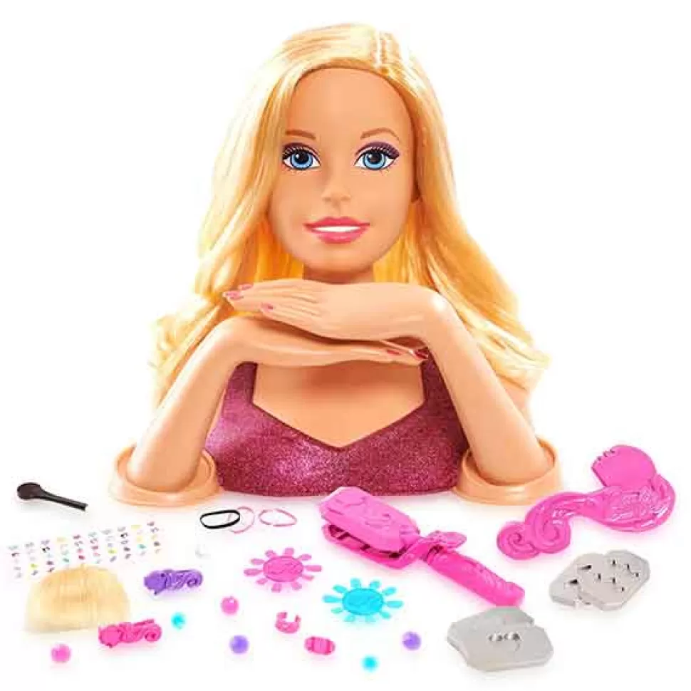 Brinquedos Barbie Barbie Busto Deluxe Crimp & Color< Bonecas Para Pentear