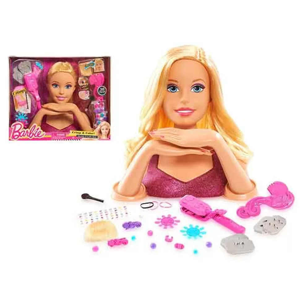 Brinquedos Barbie Barbie Busto Deluxe Crimp & Color< Bonecas Para Pentear
