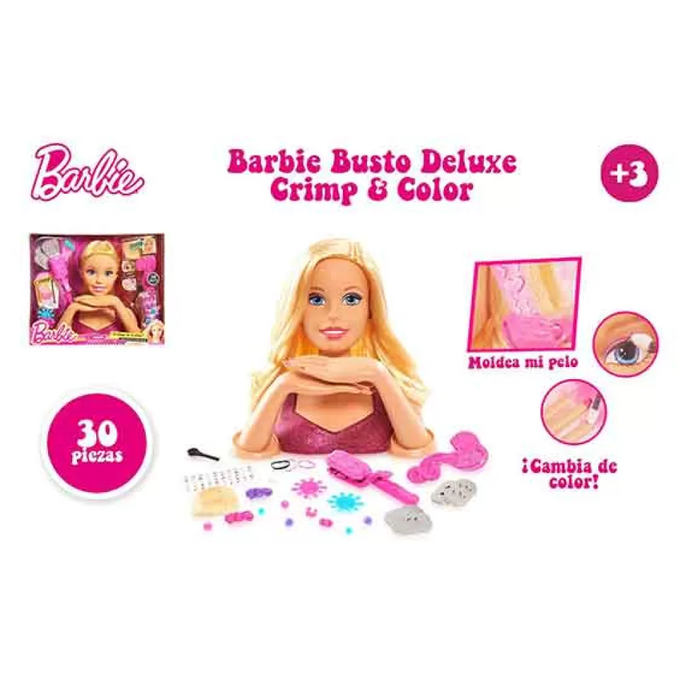 Brinquedos Barbie Barbie Busto Deluxe Crimp & Color< Bonecas Para Pentear