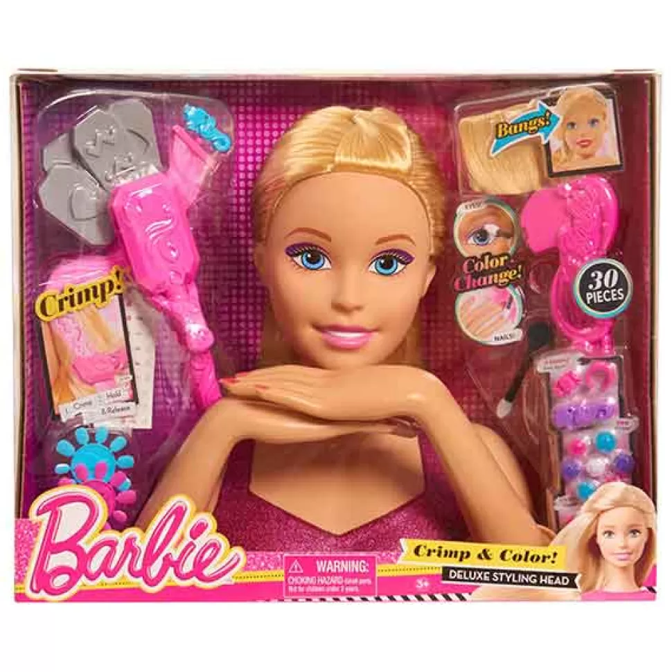 Brinquedos Barbie Barbie Busto Deluxe Crimp & Color< Bonecas Para Pentear
