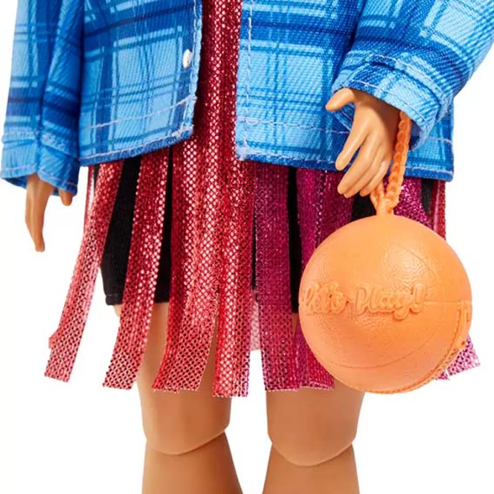 Hot Brinquedos Barbie Barbie Extra Boneca Morena Articulada Com Camisola De Basquete