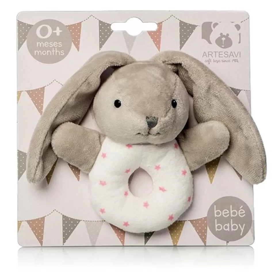 Hot Brinquedos Artesavi Coelhinho Circular Estrelas Rosas 12Cm