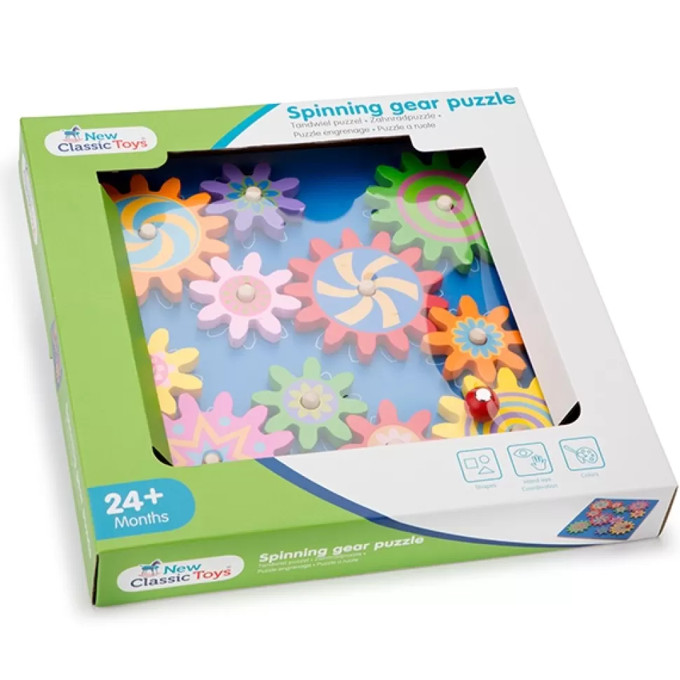 Discount Brinquedos New Classic Toys Conjunto De Engrenagem De Madeira Colorida