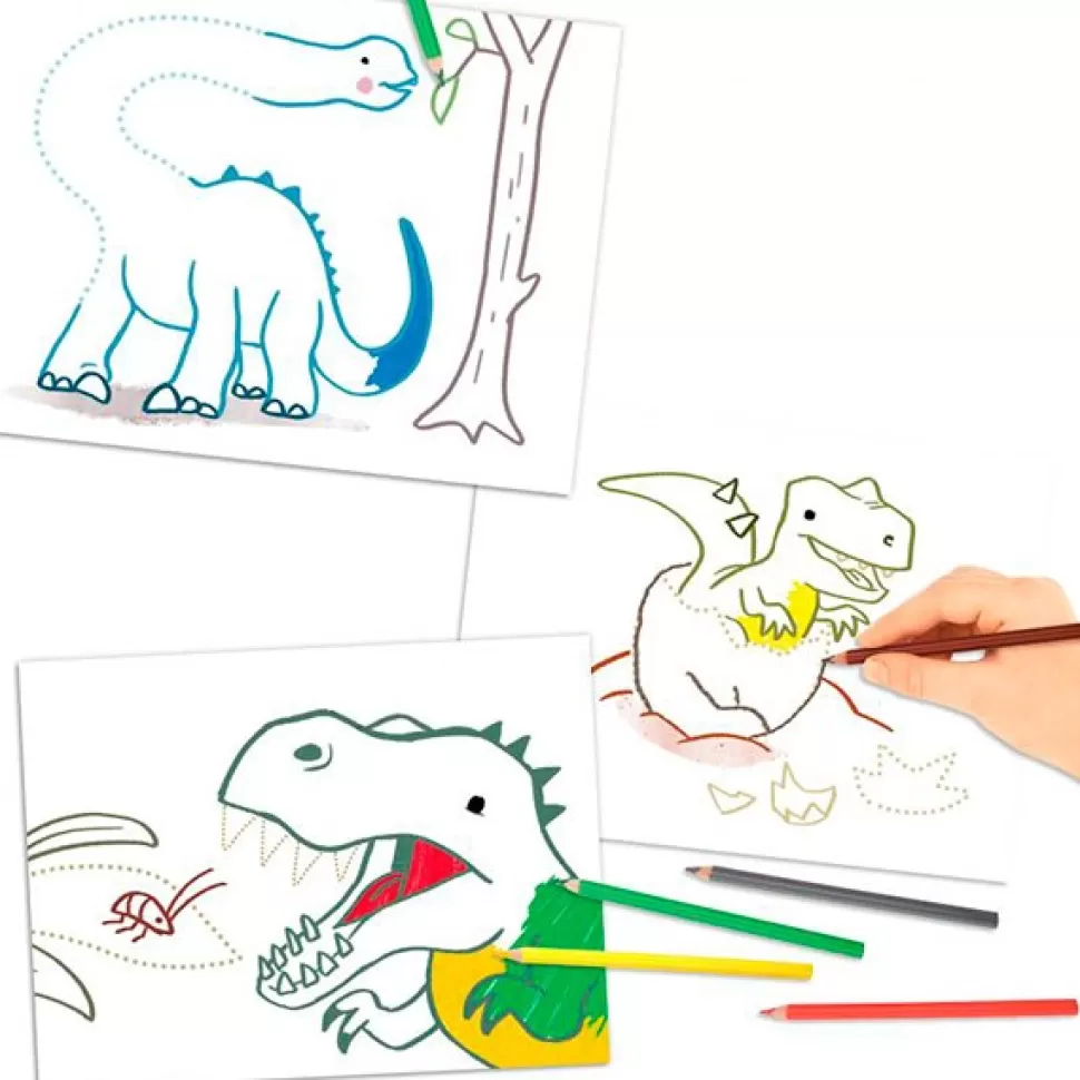 Brinquedos Dino World Dino World Livro Colorir Mini Dino< Brinquedos De Dinossauros