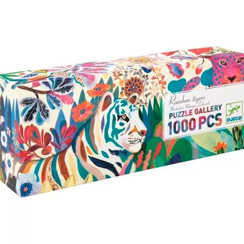 Hot Brinquedos Djeco Djeco Puzzle 1000P Rainbow Tigers