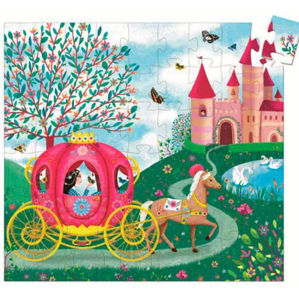 Fashion Brinquedos Djeco Djeco Puzzle 54P Silhouette Carruagem De Elise
