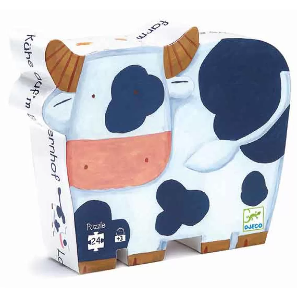 Fashion Brinquedos Djeco Djeco Puzzle Silhouette 24P Cow