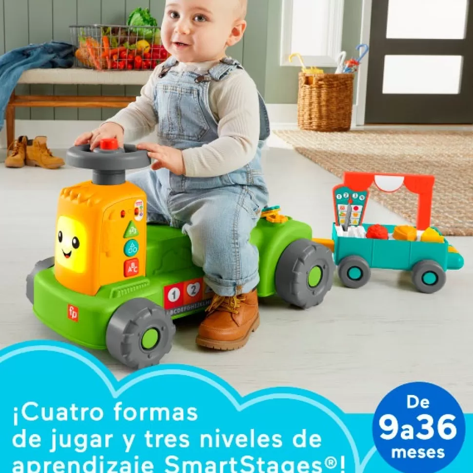 Brinquedos Fisher Price Fisher-Price Ria E Aprenda Trator Transformavel 4 Em 1< Brinquedos De Tratores