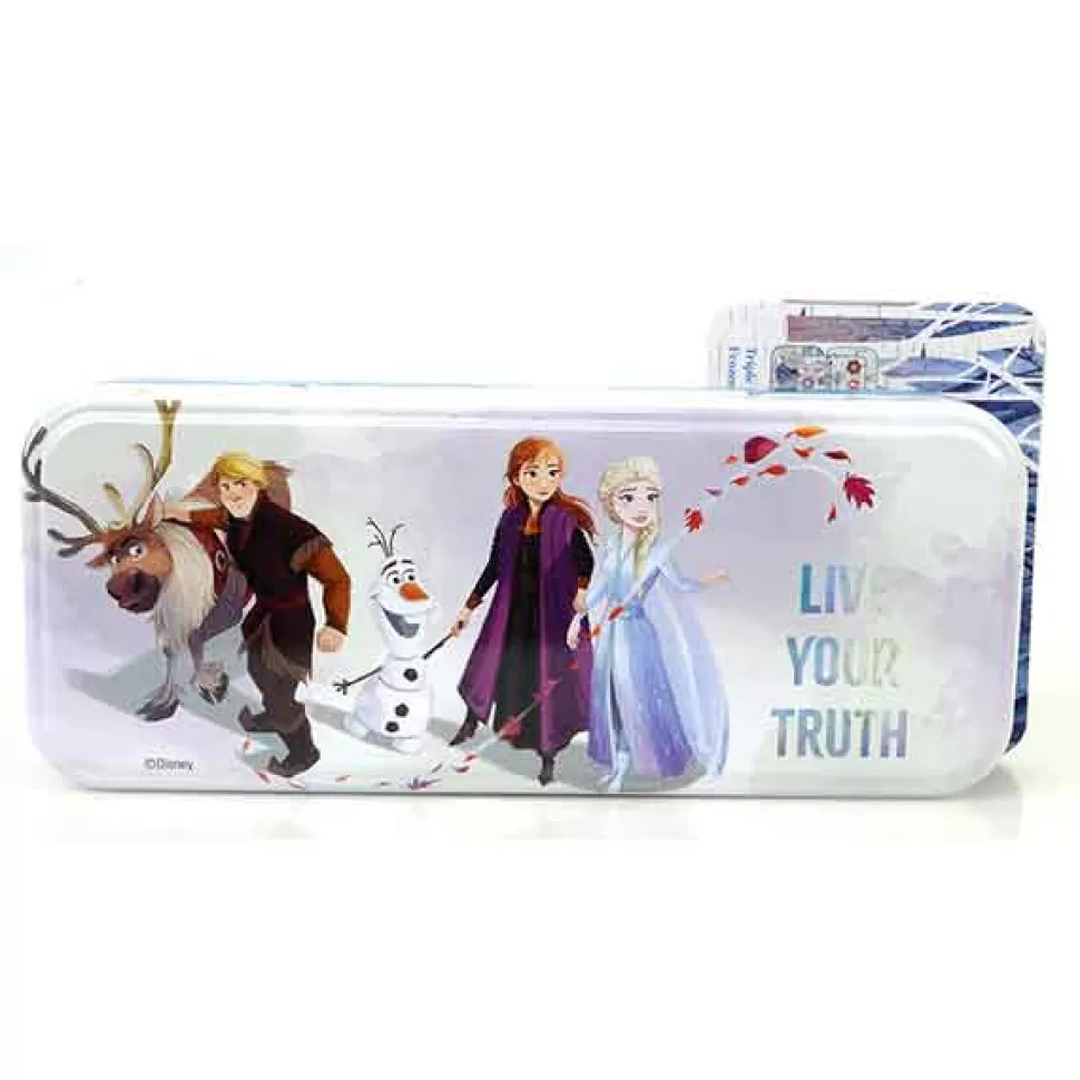 Brinquedos Frozen Frozen Estojo De Maquiagem Metalico 3 Niveis< Maquilhagem De Princesas