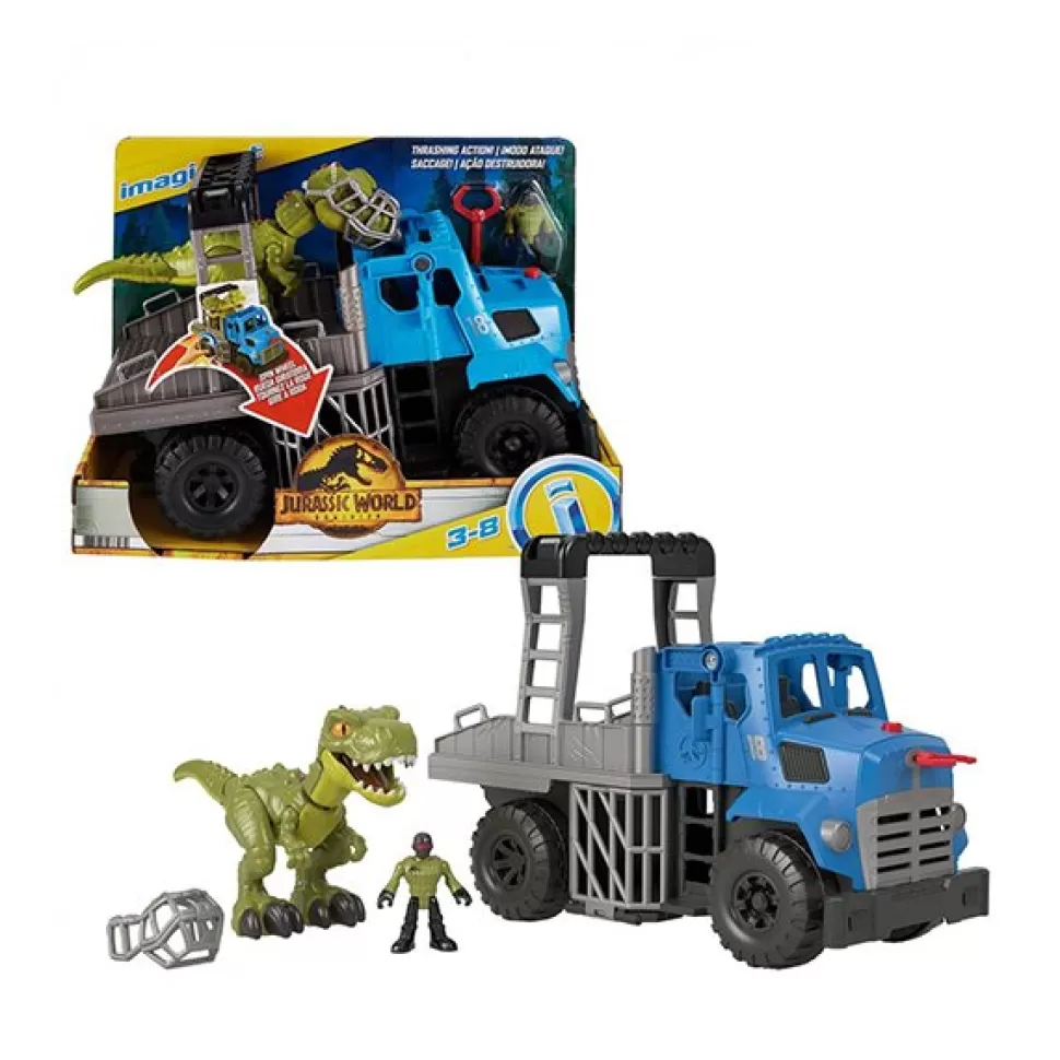 Brinquedos Imaginext Imaginext Jurassic World Camiao De Transporte De Dinossauros< Brinquedos De Camiões