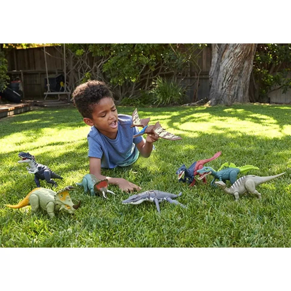 Brinquedos Jurassic World Jurassic World Dominion Figura Dinossauro Ichtthyovenator Roar Strikes< Brinquedos De Dinossauros
