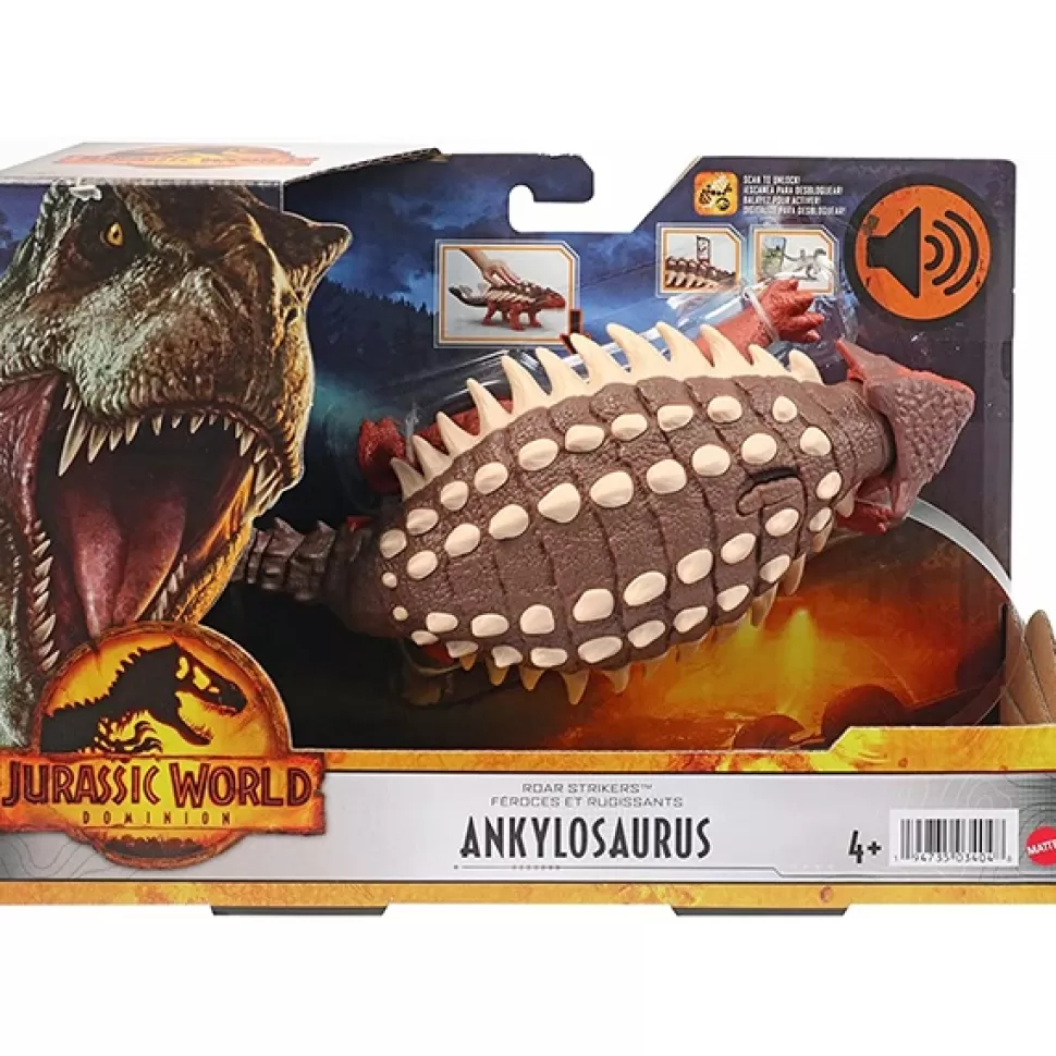 Brinquedos Jurassic World Jurassic World Figura Dinossauro Anquilossauro Ruge E Ataca Com Sons< Brinquedos De Dinossauros