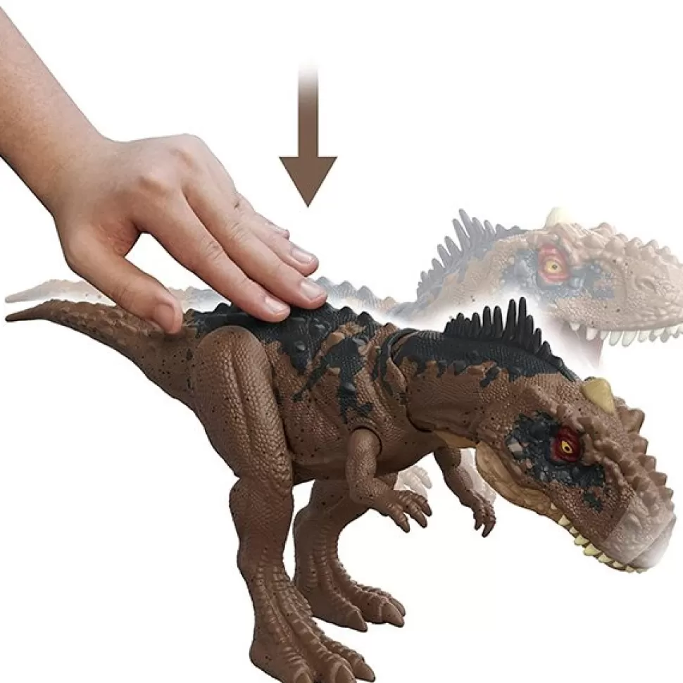 Brinquedos Jurassic World Jurassic World Figura Dinossauro Rajasaurus Ruge E Ataca Com Sons< Brinquedos De Dinossauros