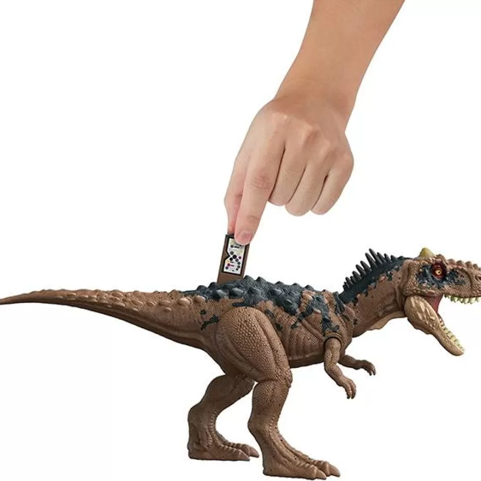Brinquedos Jurassic World Jurassic World Figura Dinossauro Rajasaurus Ruge E Ataca Com Sons< Brinquedos De Dinossauros
