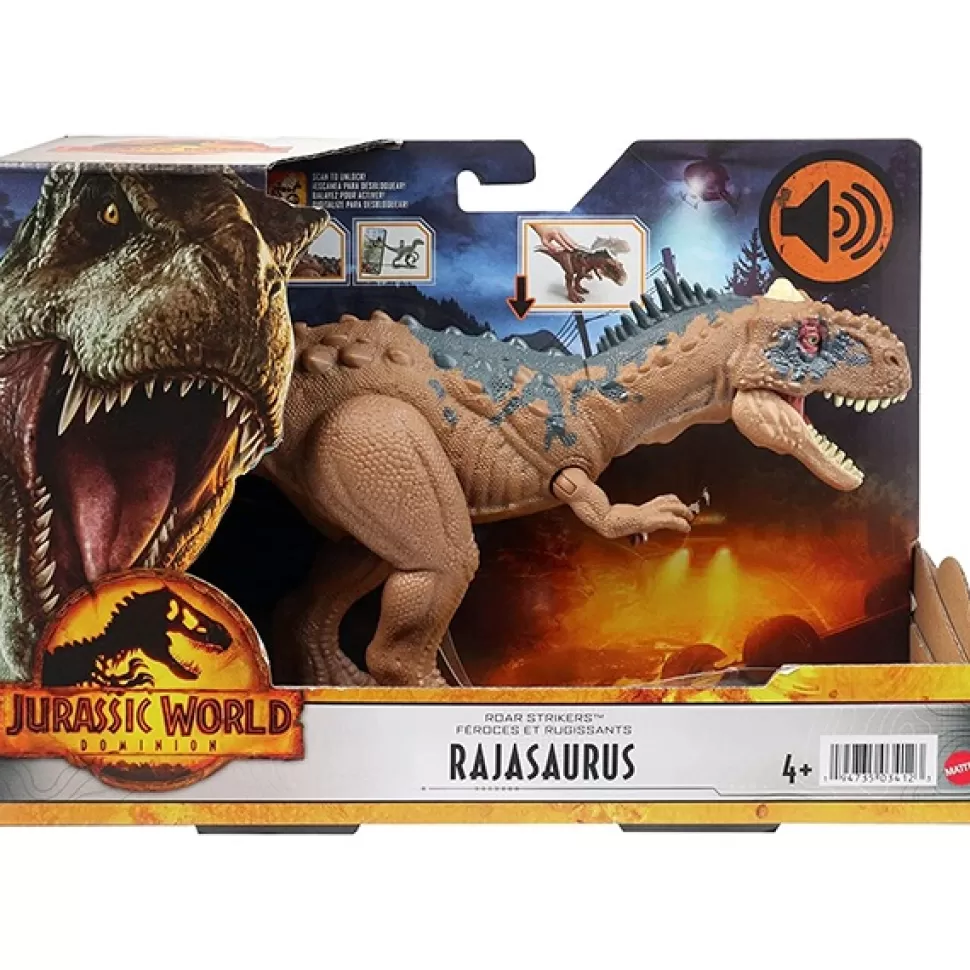 Brinquedos Jurassic World Jurassic World Figura Dinossauro Rajasaurus Ruge E Ataca Com Sons< Brinquedos De Dinossauros