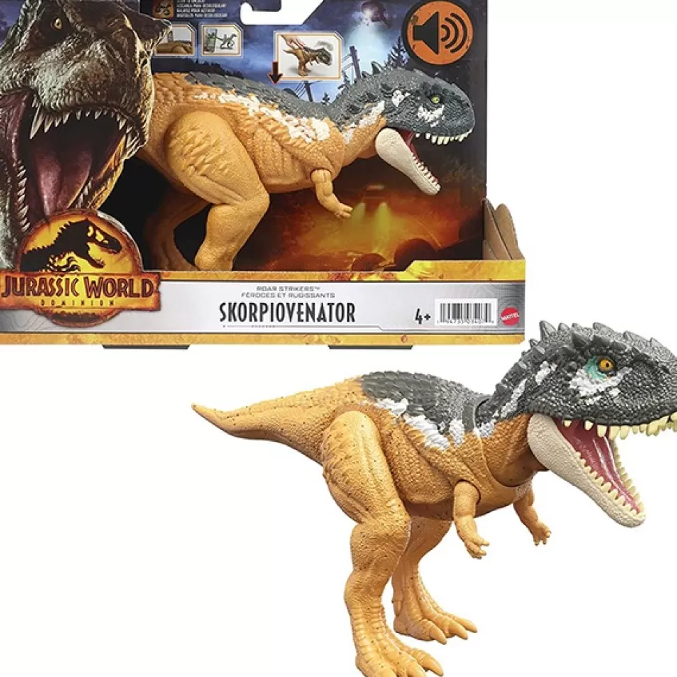 Brinquedos Jurassic World Jurassic World Figura Dinossauro Skorpiovenator Ruge E Ataca Com Sons< Brinquedos De Dinossauros
