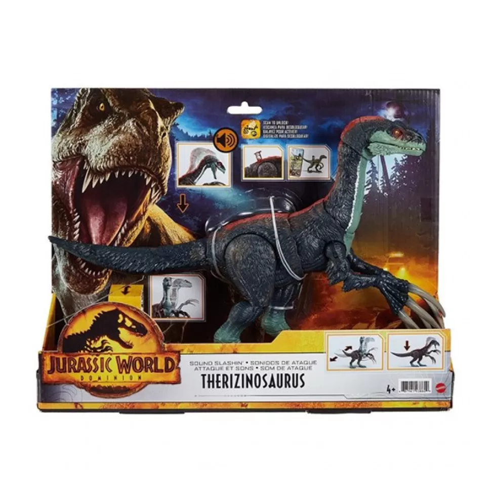 Brinquedos Jurassic World Jurassic World Figura Dinossauro Slasher Therizinosaurus Fugitivo Com Son< Brinquedos De Dinossauros