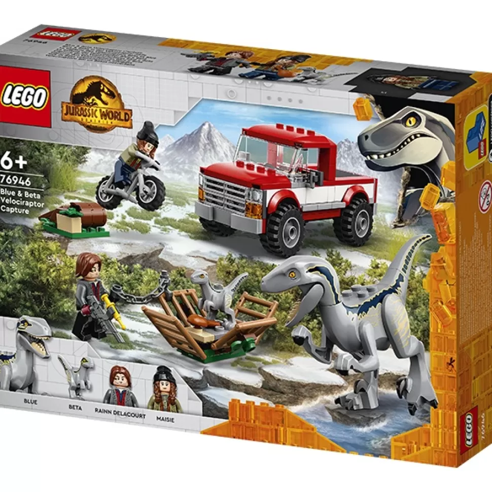 Brinquedos Lego Jurassic World Lego 76946 Jurassic World Captura De Velociraptores Azuis E Beta< Brinquedos De Dinossauros