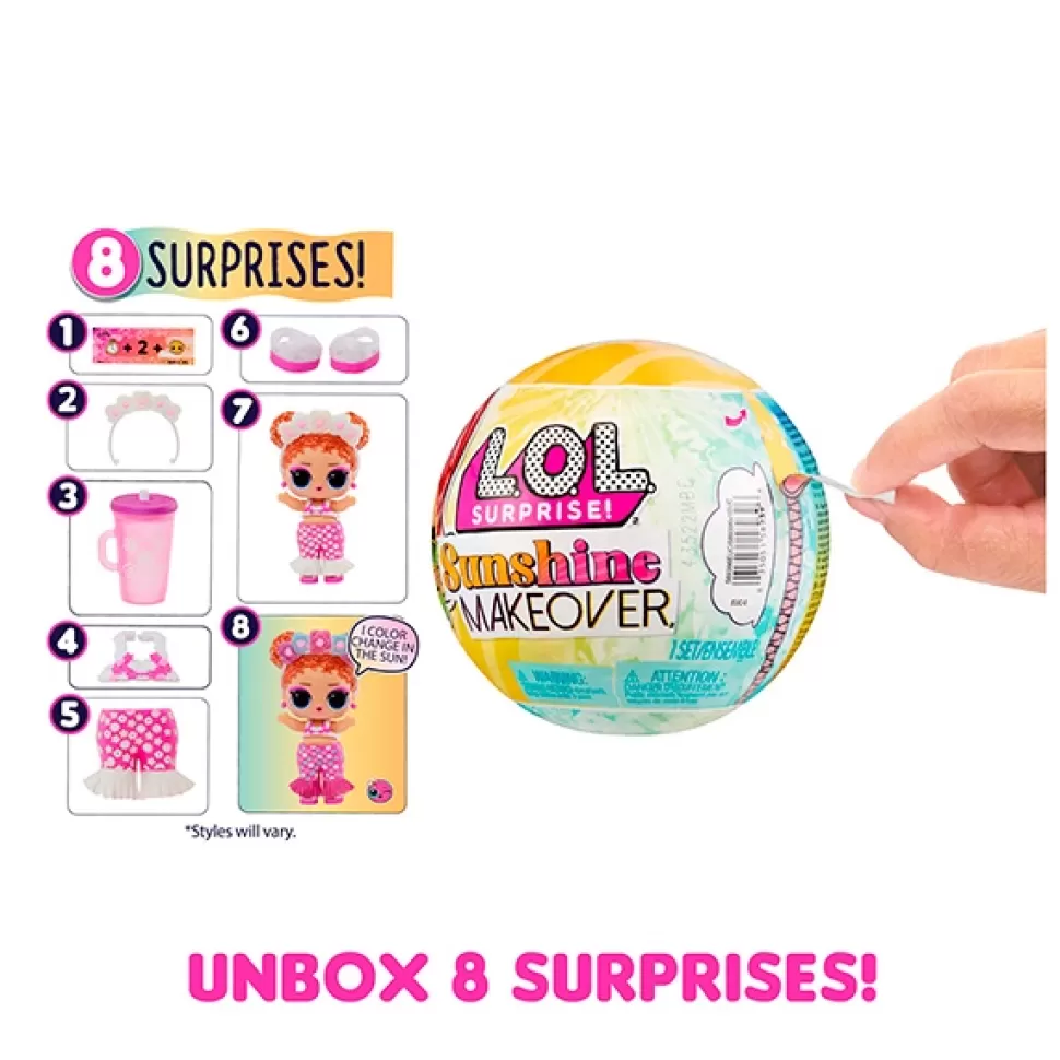 Outlet Brinquedos LOL Lol Surprise Sunshine Makeover Mudanca De Cor