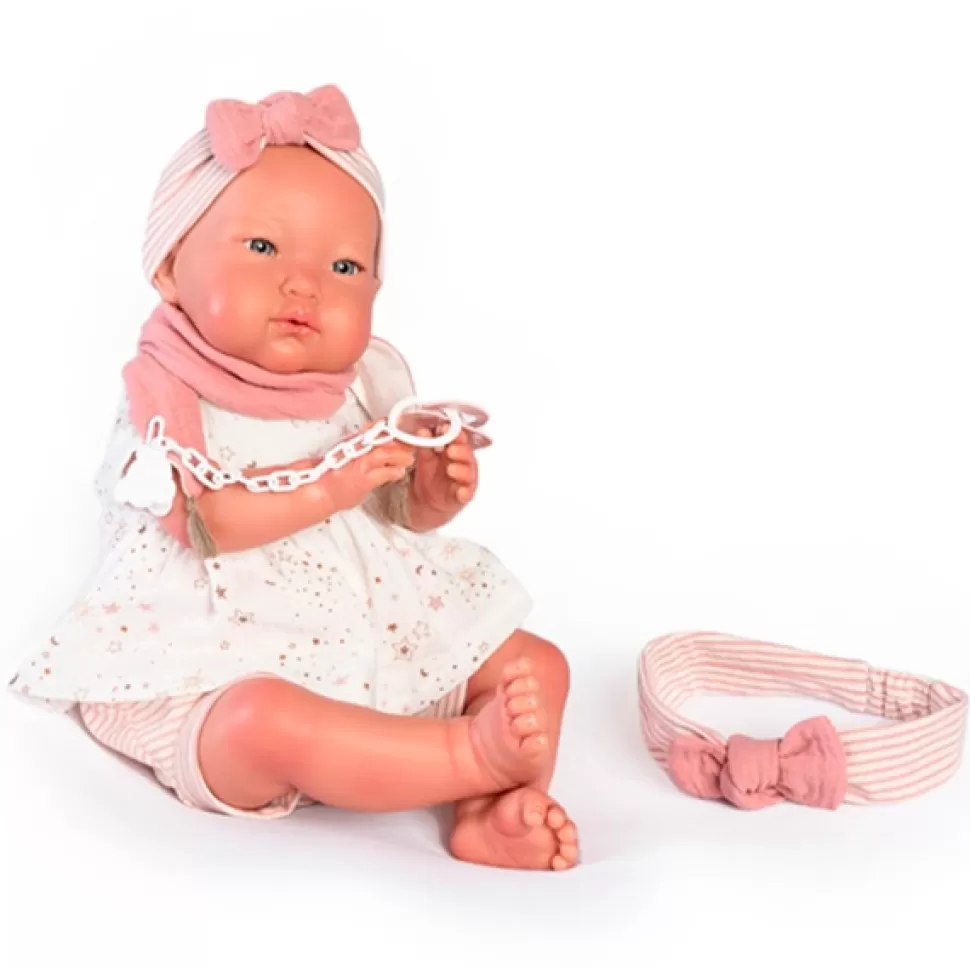 Brinquedos Antonio Juan Minha Primeira Alejandra Reborn Com Tiara Para Voce 52Cm< Bonecas Bebé