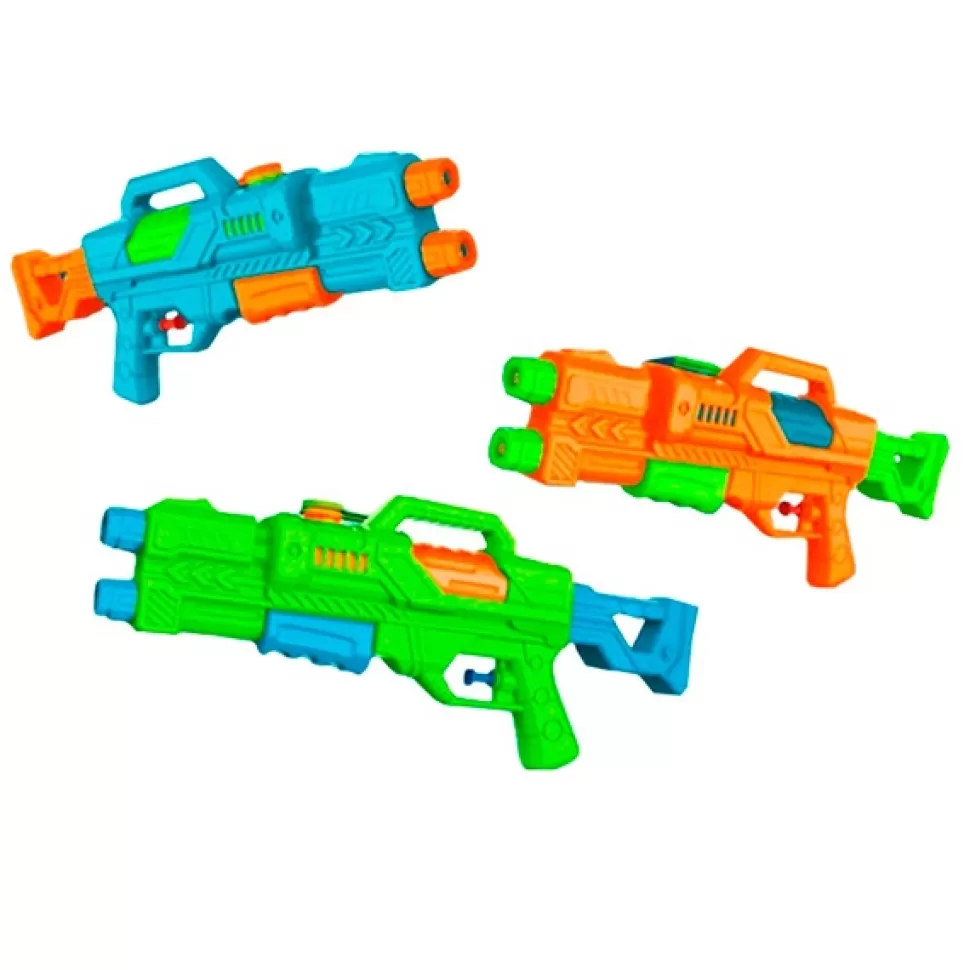 * Pistola Agua 2 Jatos 37Cm< Brinquedos Piscina