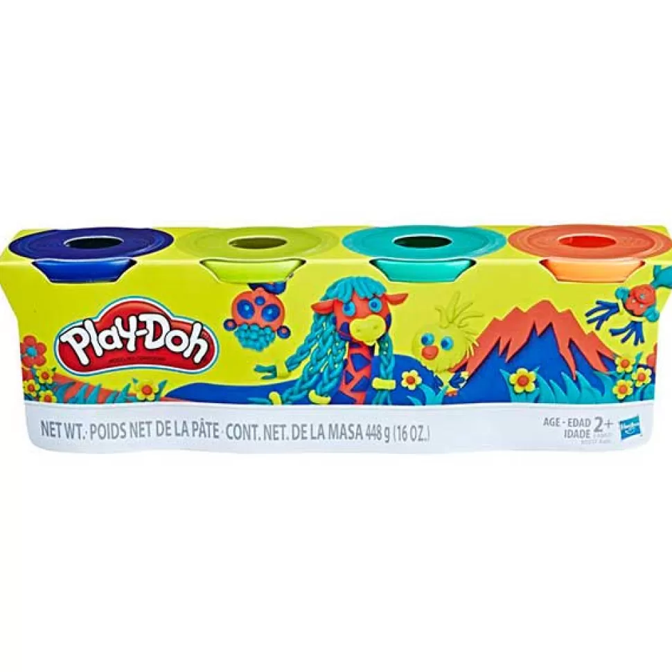 Brinquedos Play-Doh Play-Doh Pack 4 Potes Cores Selvagens< Brinquedos De Plasticina