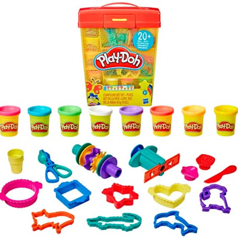 Cheap Brinquedos Hasbro Play-Doh Super Briefcase Plasticina 20 Acessorios