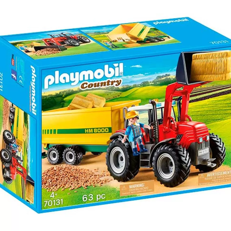 Brinquedos Playmobil Country Playmobil 70131 Trator Com Trailer< Brinquedos De Tratores