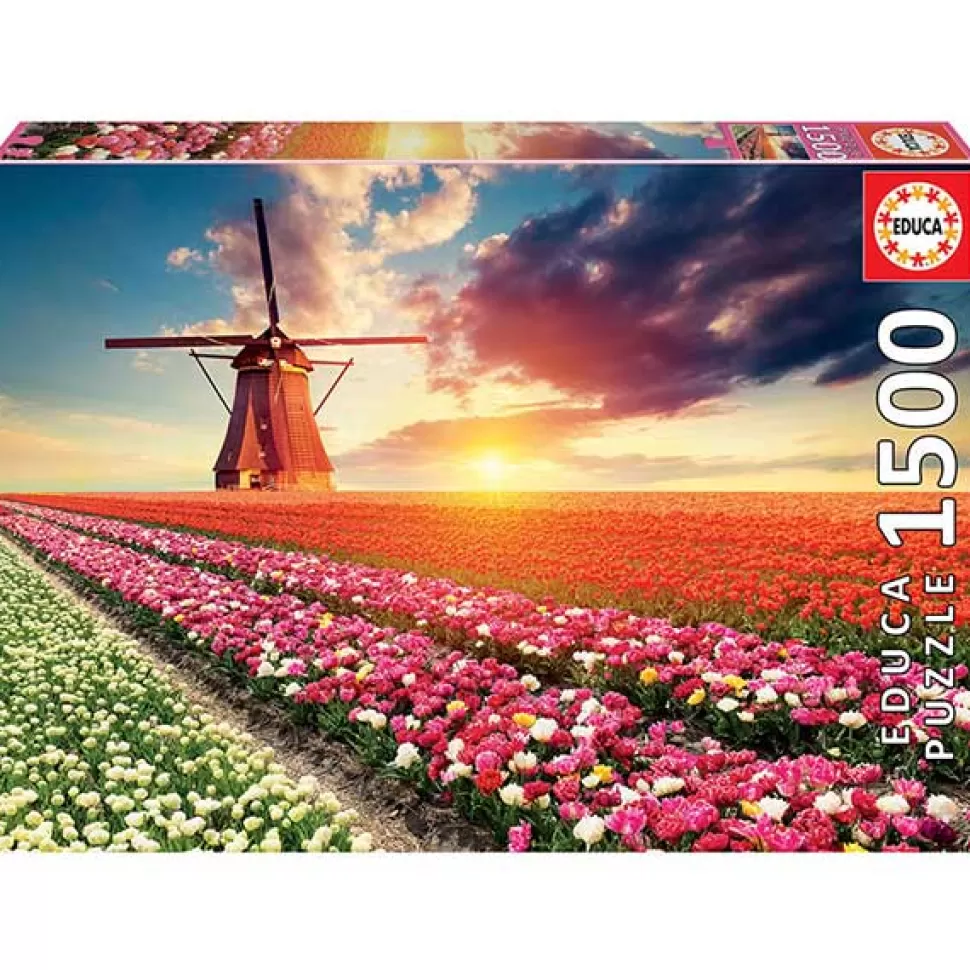 Shop Brinquedos Educa Borras Puzzle 1500P Paisagem De Tulipa