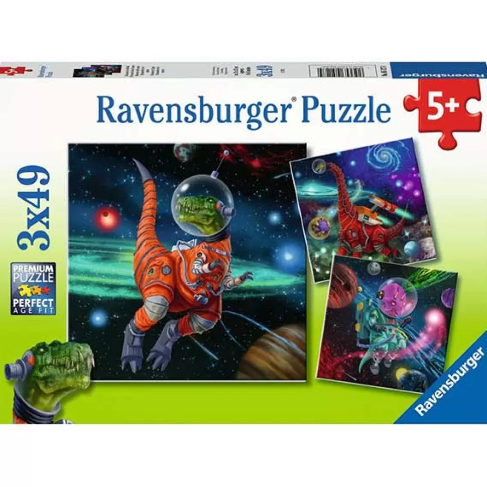 Best Sale Brinquedos Ravensburger Puzzle 3X49P Dinossauros No Espaco