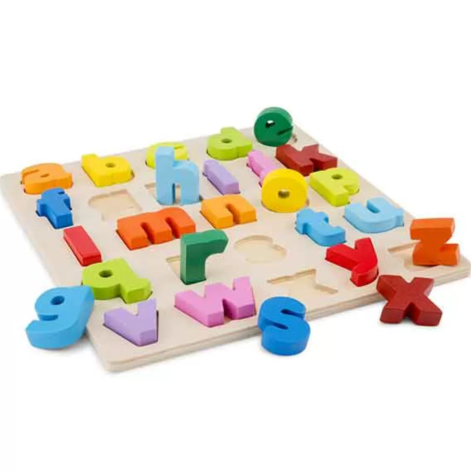 Store Brinquedos New Classic Toys Puzzle De Madeira Letras De Cores Encaixavel