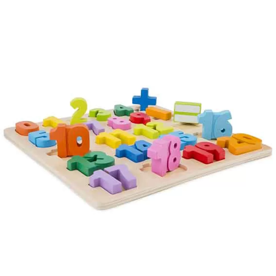Clearance Brinquedos New Classic Toys Puzzle De Madeira Numeros De Cores Encaixavel