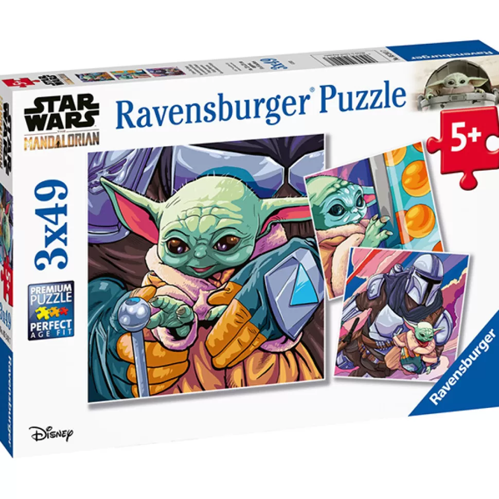 Flash Sale Brinquedos Star Wars Star Wars Puzzle 3X49P Mandalorian Bebé Yoda