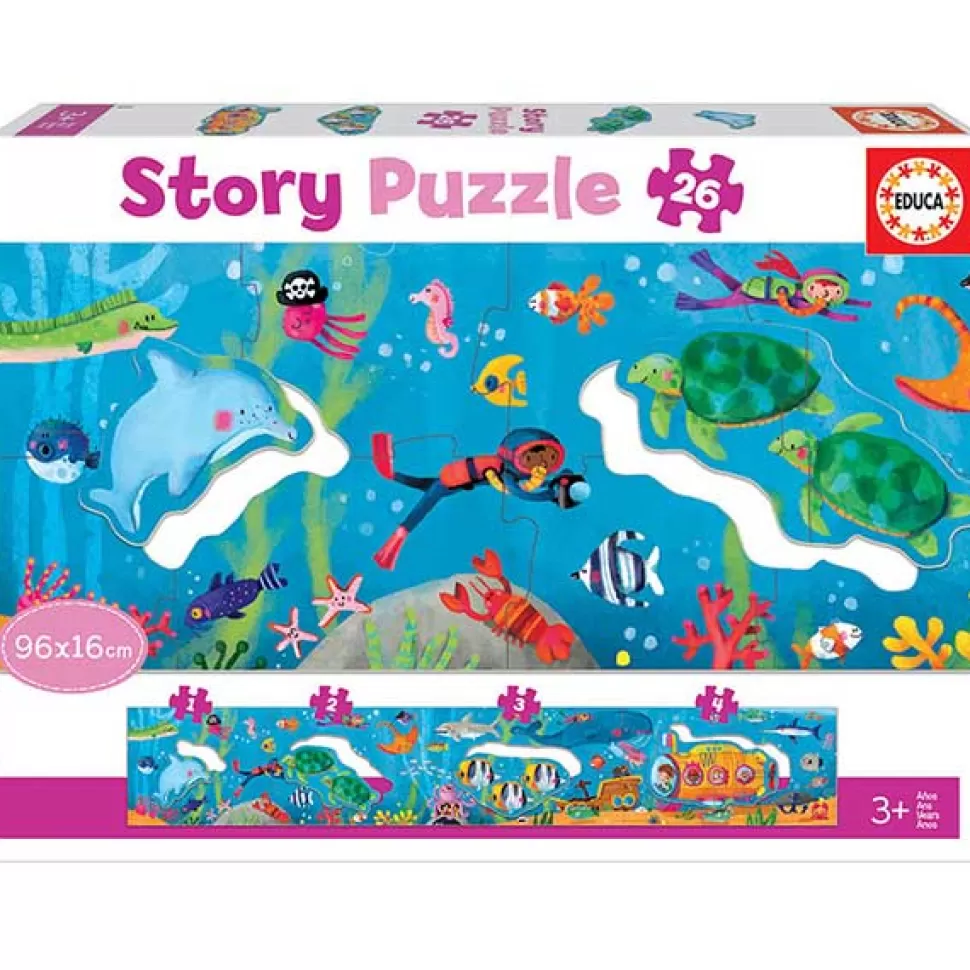 Outlet Brinquedos Educa Borras Story Puzzle 26P Mundo Subaquatico